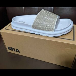 MIA Women's White Slide Sandals